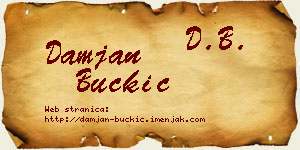Damjan Buckić vizit kartica
